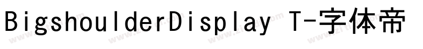 BigshoulderDisplay T字体转换